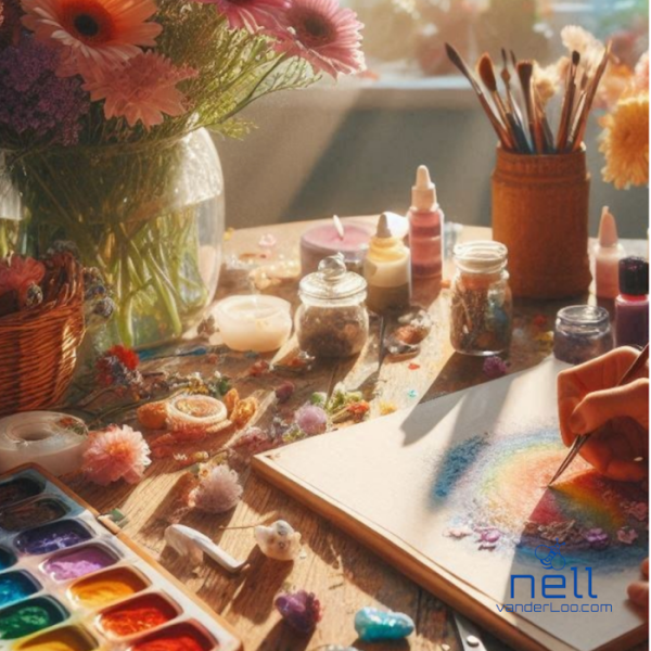 creative joy journal, nellvanderloo.com, self-kindness, gentle guidance, inner calm, self-reflection, reflection, daily ritual, journaling, meditation, emotional support, gift idea